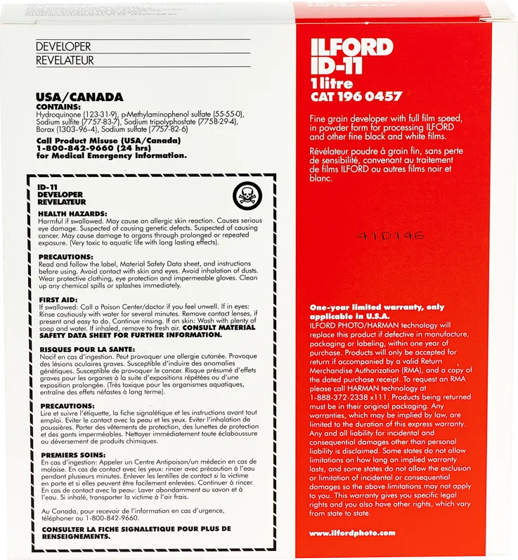 ILFORD PHOTO Ilford Developer ID-11 1L