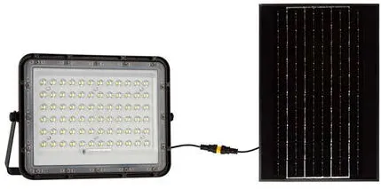 V-TAC Reflector cu incarcare solara 15W 1200LM 6400K - negru