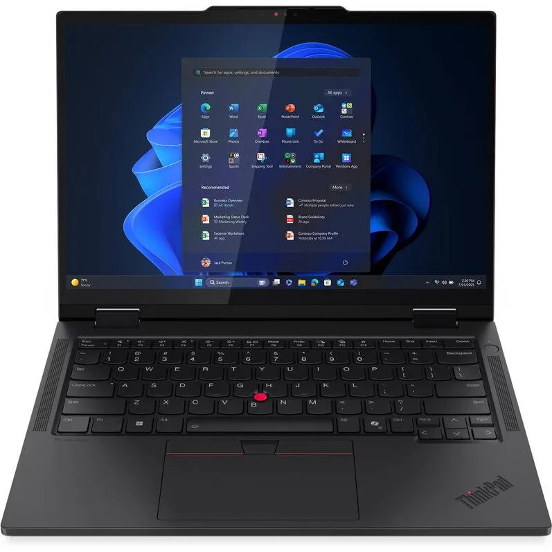 Laptop Lenovo 14'' ThinkPad T14s 2-in-1 Gen 1, WUXGA IPS Touch, Procesor Intel Core Ultra 7 255U (12M Cache, up to 5.20 GHz), 32GB LPDDR5X, 1TB SSD, Intel Graphics, Win 11 Pro, Black