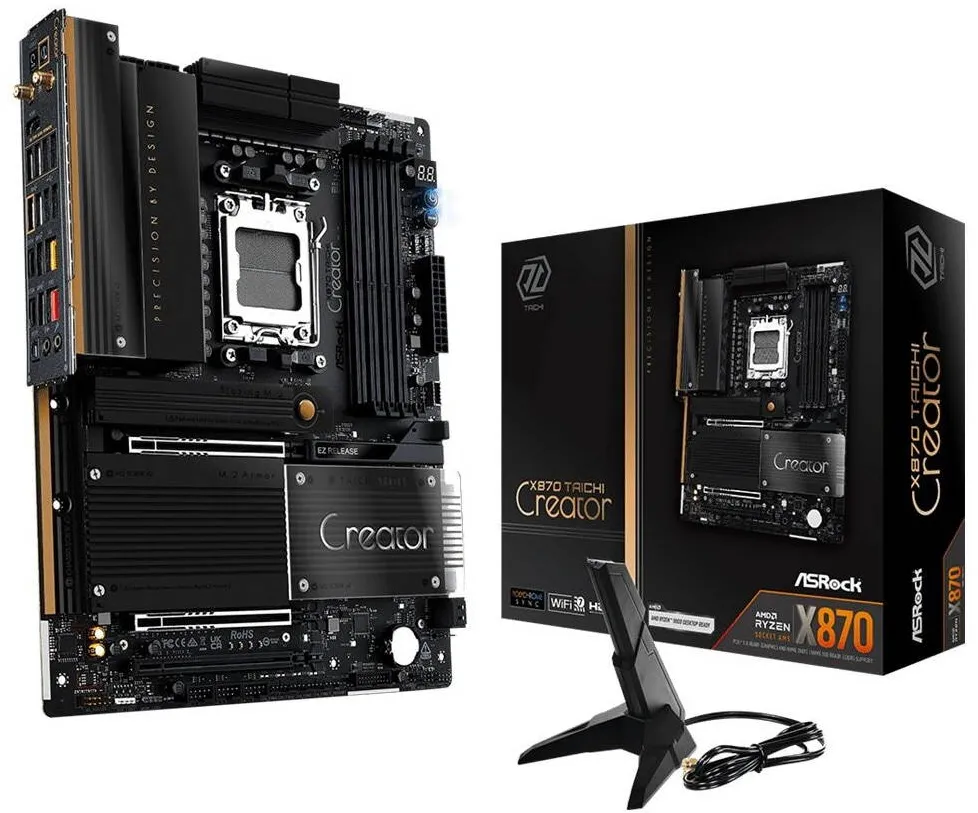 Placa de Baza ASRock Placa de baza ASRock X870 TAICHI CREATOR, AM5, 4xDDR5, 256GB, ATX, RGB
