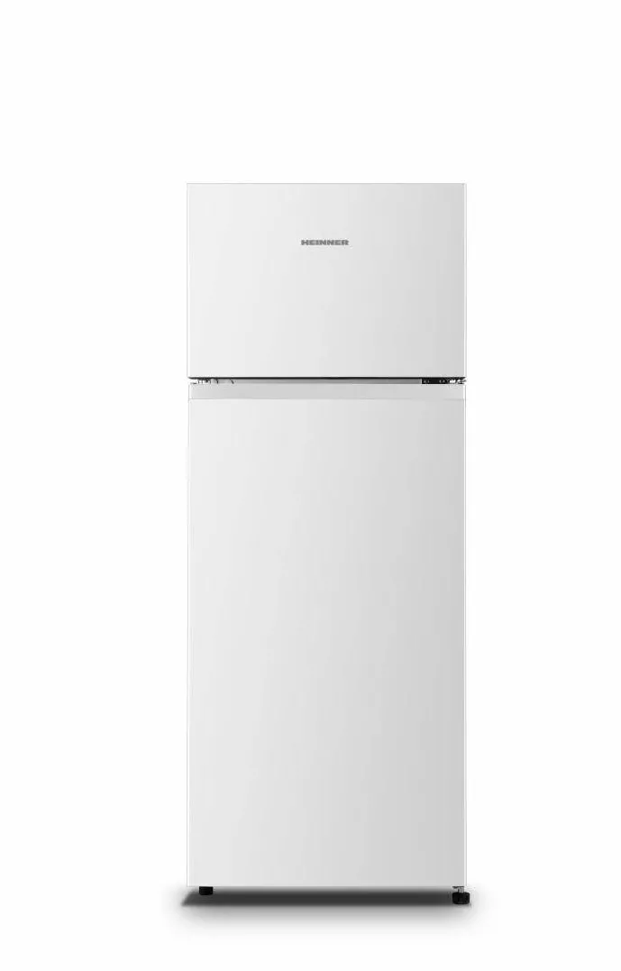 HEINNER Frigider 2 usi HF-HS205E++, 206 L, Clasa E, control mecanic cu termostat reglabil, lumina LED, Alb