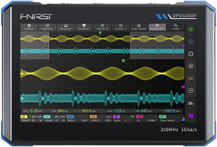 FNIRSI Digital Oscilloscope 4-IN-1 DPOS350P