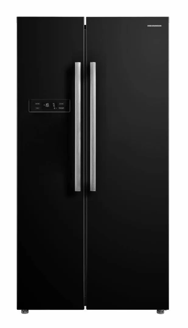 HEINNER Side by side HSBS-M548NFINVBKE++, No Frost, compresor Inverter, display LED cu control touch, 548 L, Clasa E, Negru