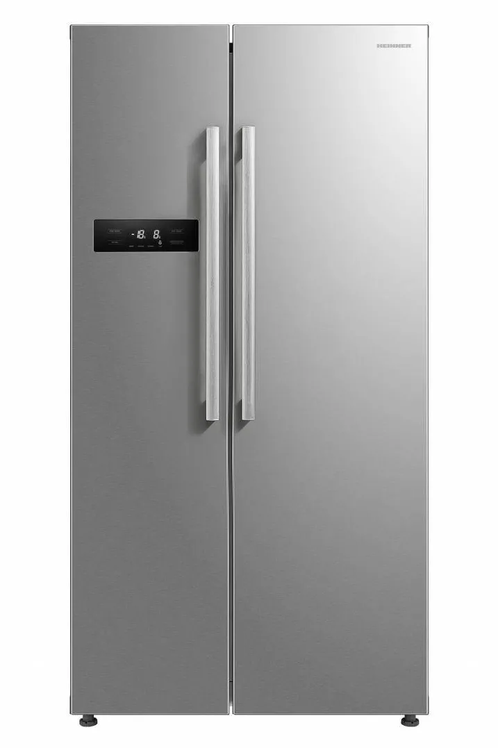 HEINNER Side by side HSBS-M548NFINVXE++, No Frost, compresor Inverter, display LED cu control touch, 548 L, Clasa E, Aspect inox