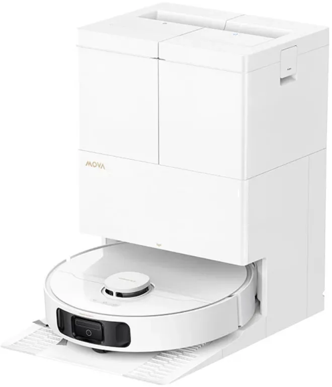 MOVA TECH Aspirator robot cu mop E50 Pro Ultra Robot Vacuum, 30.000 Pa, 5.200mAh, 200 min, MaxiReach™, statie inteligenta, White