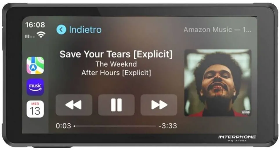INTERPHONE SYNC55 SMART DISPLAY (CAR PLAY/ANDROID AUTO) Black