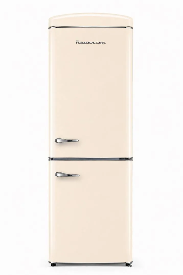 Ravanson LKK-315RM Retro Fridge 597 mm x 707 mm x 1943 mm | 315 l | Total No Frost | Energy Class E | Cream
