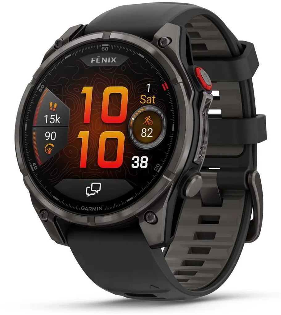Smartwatch Garmin Garmin fēnix 8 Pro 3.56 cm (1.4") AMOLED 47 mm Digital 454 x 454 pixels Touchscreen Grey Wi-Fi GPS (satellite)
