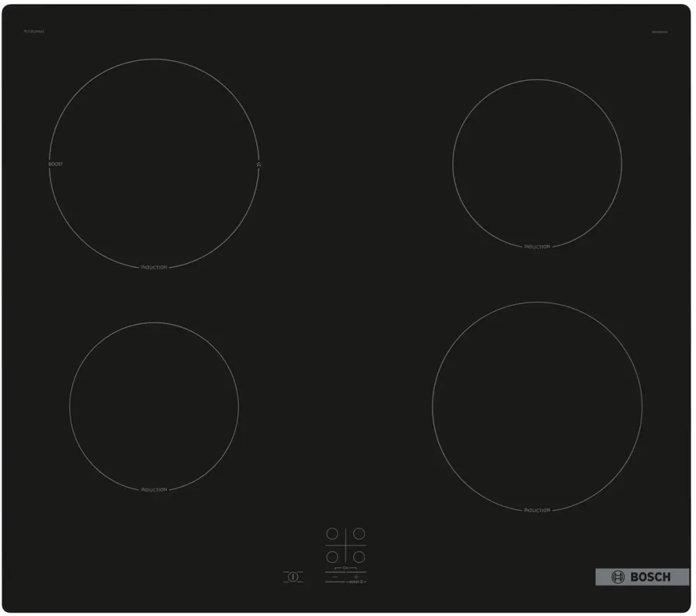 Plita BOSCH Bosch Serie 2 PUG61RAA5E hob Black Built-in 60 cm Zone induction hob 4 zone(s)