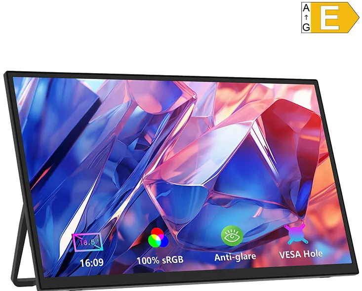 Monitor Zeuslap Monitor Portabil, Zeuslap, Z18S, Rezolutie 1920 x 1080, Tip Panou Ips, Timp De Raspuns 4 Ms, Frecventa De Refresh 100 Hz, Dimensiuni 42.3 x 25.8 x 0.69 cm, Negru