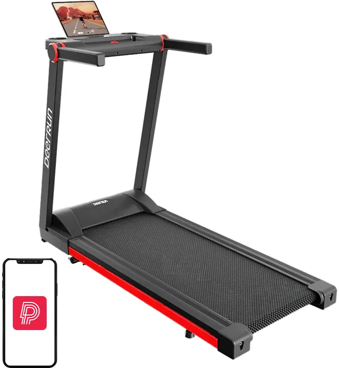 DeerRun Banda de alergare electrica pliabila DeerRun A1 Pro (negru si rosu)