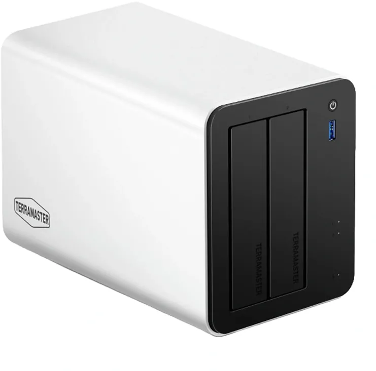 Server de fișiere NAS TERRAMASTER F2-425 Plus cu procesor Intel N5095, 4 GB RAM, 2 sloturi