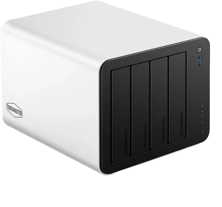Server de fișiere NAS TERRAMASTER F4-425 Plus cu procesor Intel N95, 8 GB RAM și 4 compartimente