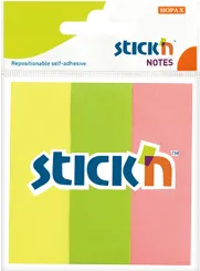 Hopax Stick notes index 76 x 25 mm, 3 x 50 file/set, Stick'n - 3 culori neon
