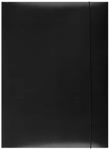 Office Products Mapa din carton plastifiat cu elastic, 300gsm, Office Products - negru