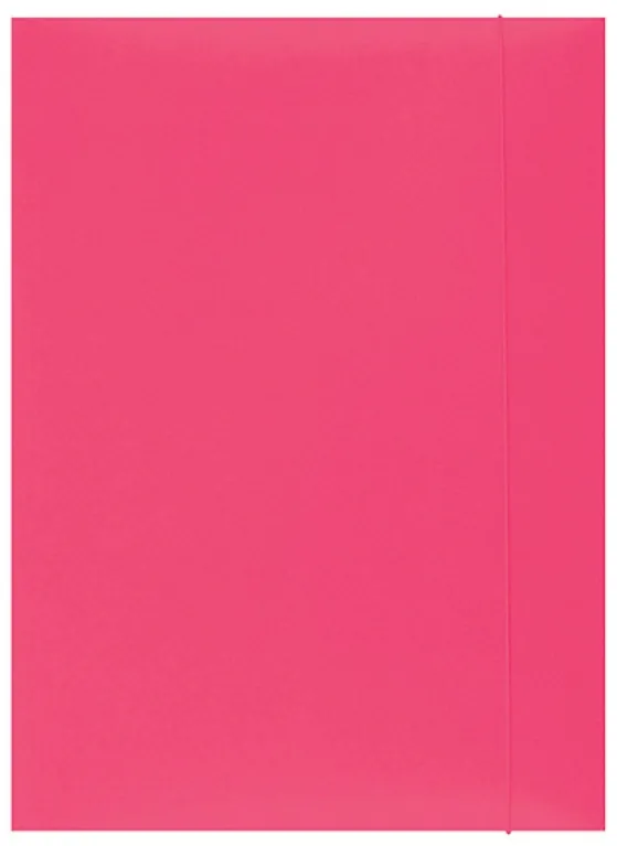 Office Products Mapa din carton plastifiat cu elastic, 300gsm, Office Products - roz