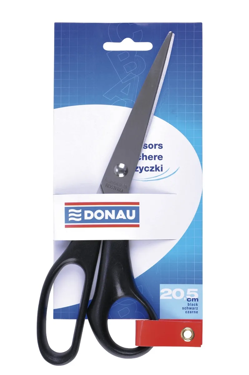 DONAU Foarfeca otel, ergonomica, 20.5cm, DONAU Classic - maner negru
