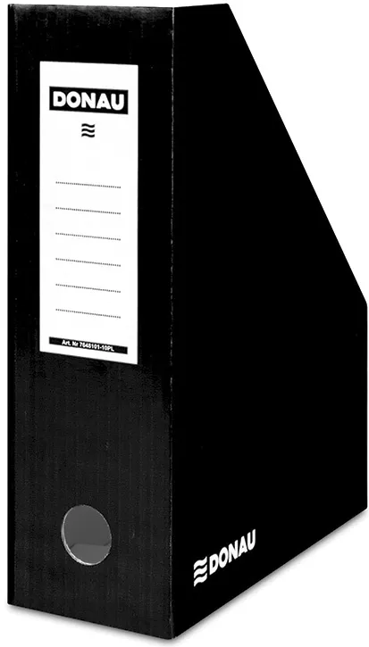DONAU Suport vertical pentru cataloage, A4 - 10cm latime, din carton laminat, DONAU - negru