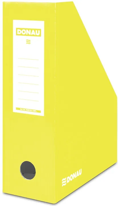 DONAU Suport vertical pentru cataloage, A4 - 10cm latime, din carton laminat, DONAU - galben