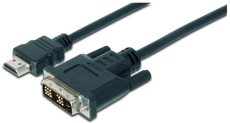 Assmann HDMI v1.3 Male - DVI-D Male, 2m, negru