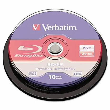 VERBATIM BluRay BD-RE SINGLE LAYER [ Spindle 10 | 25GB | 2x ]