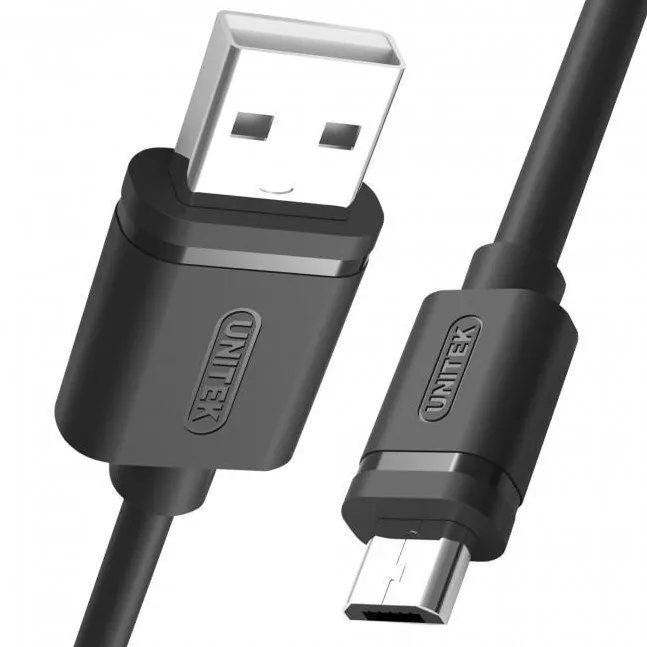 Unitek Cablu conector USB-A micro-USB, Fast charge, Negru, 2 m