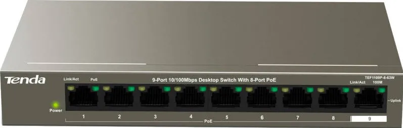 Switch Tenda TEF1109P-8-63W PoE