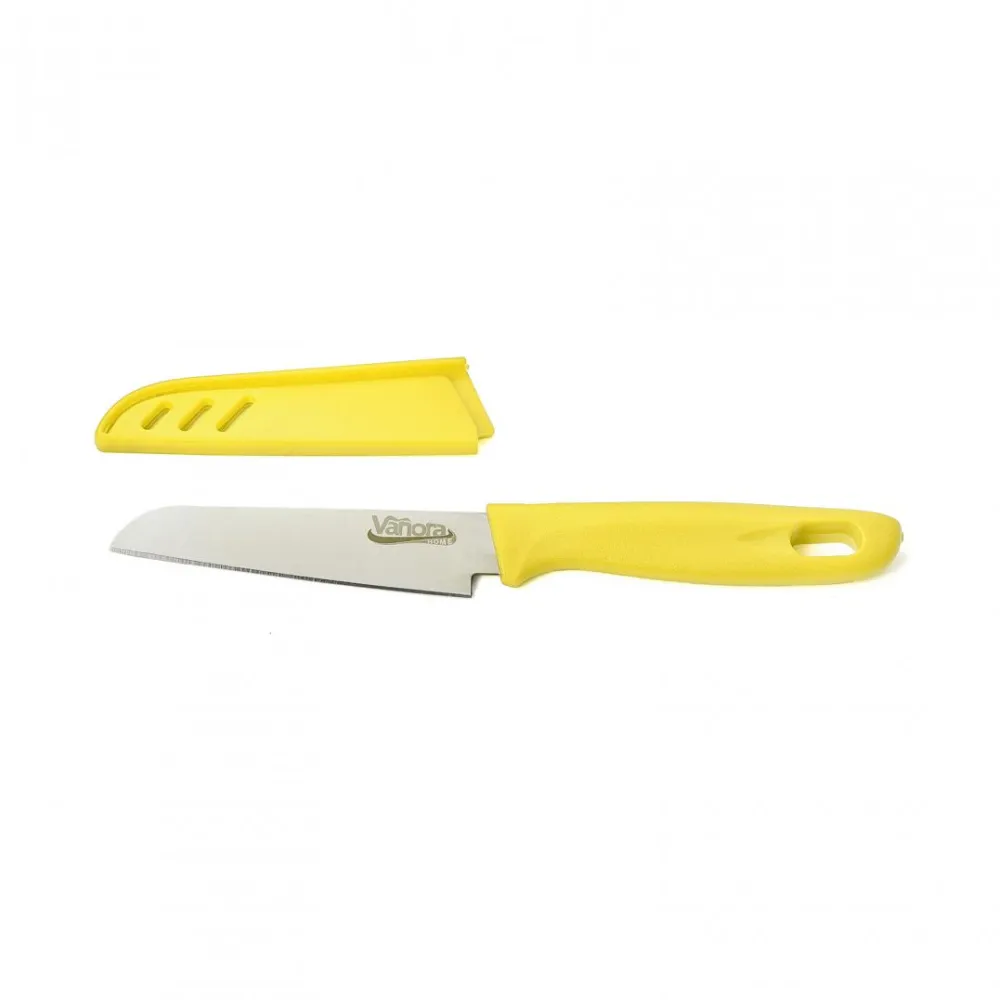 VANORA Cutit cu teaca 9.5 cm, galben