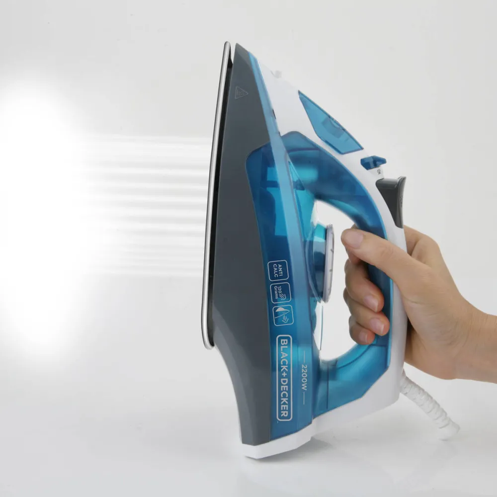 Black & Decker Fier de calcat BXIR2200E, 2200 W, Albastru