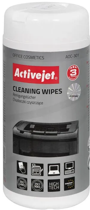 Solutie de curatare ACTIVEJET AOC-301 office equipment cleaning wipes - 100 pcs