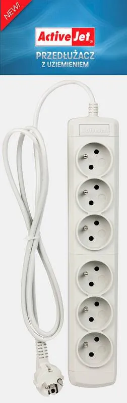 ACTIVEJET Priza/Prelungitor 6GNU - 3M - S with cord