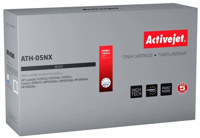 Toner imprimanta ACTIVEJET COMPATIBIL ATH-05NX for HP, Canon printers, Replacement HP 05X CE505X, Canon CRG-719H; Supreme; 6500 pages; black
