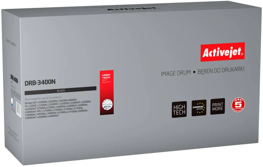 Drum ACTIVEJET Compatibil DRB-3400N for Brother printer; Brother DR-3400 replacement; Supreme; 50000 pages; black
