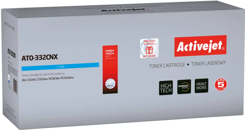 Toner imprimanta ACTIVEJET Compatibil ATO-332CNX for OKI printer; OKI 46508711 replacement; Supreme; 3000 pages; cyan