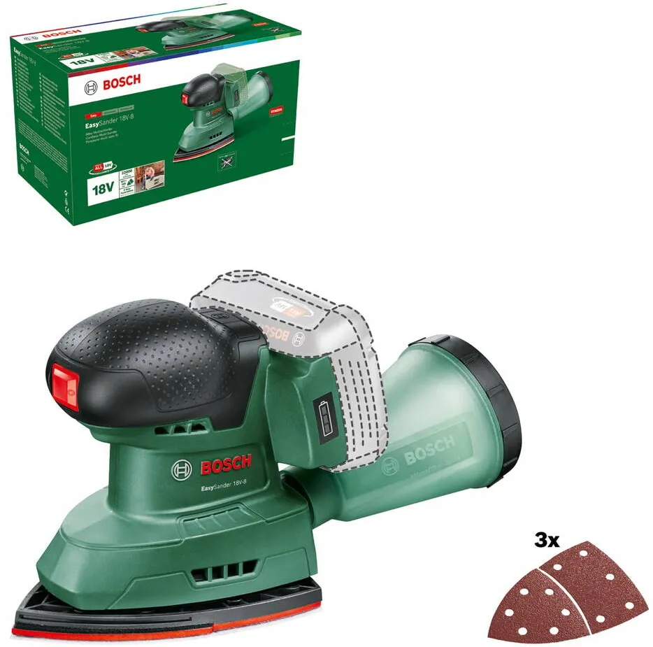BOSCH Masina de slefuit multifunctionala cu acumulator  EasySander 18V-8