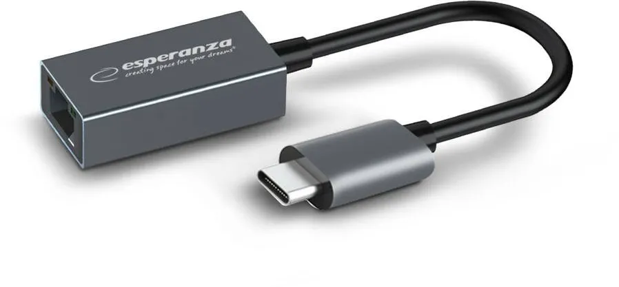Adaptor Esperanza ENA102 ETHERNET 1000 MBPS USB C-RJ45