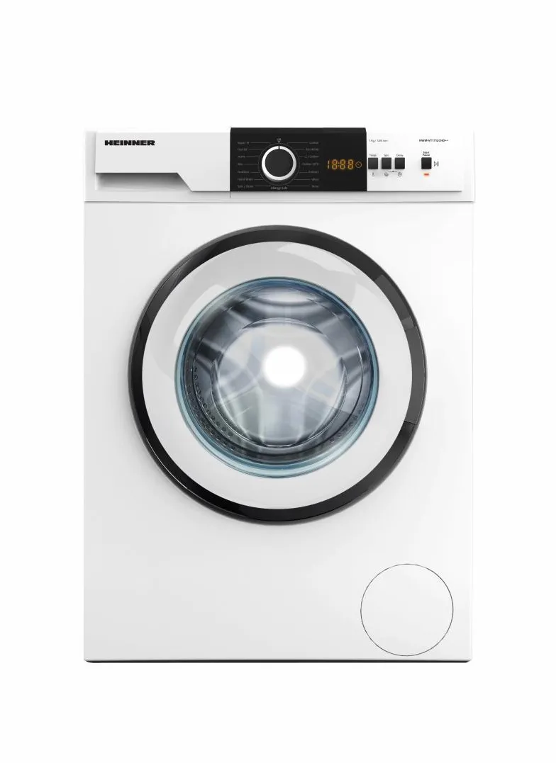 HEINNER Masina de spalat rufe HWM-VT1712CHD++, 7 kg, 1200 RPM, Clasa D, Display, Blocare acces copii, Alb