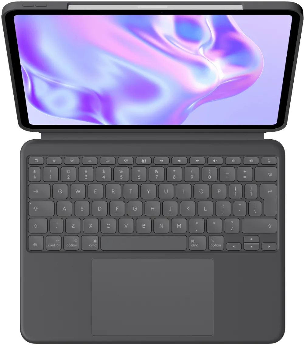 LOGITECH Husa Logitech Combo Touch cu tastatura si trackpad detasabile pentru iPad Pro 11 inch gen 1-4, UK, Gri