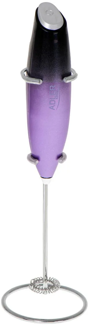Spumator de lapte Adler AD 4499 cu suport violet/negru