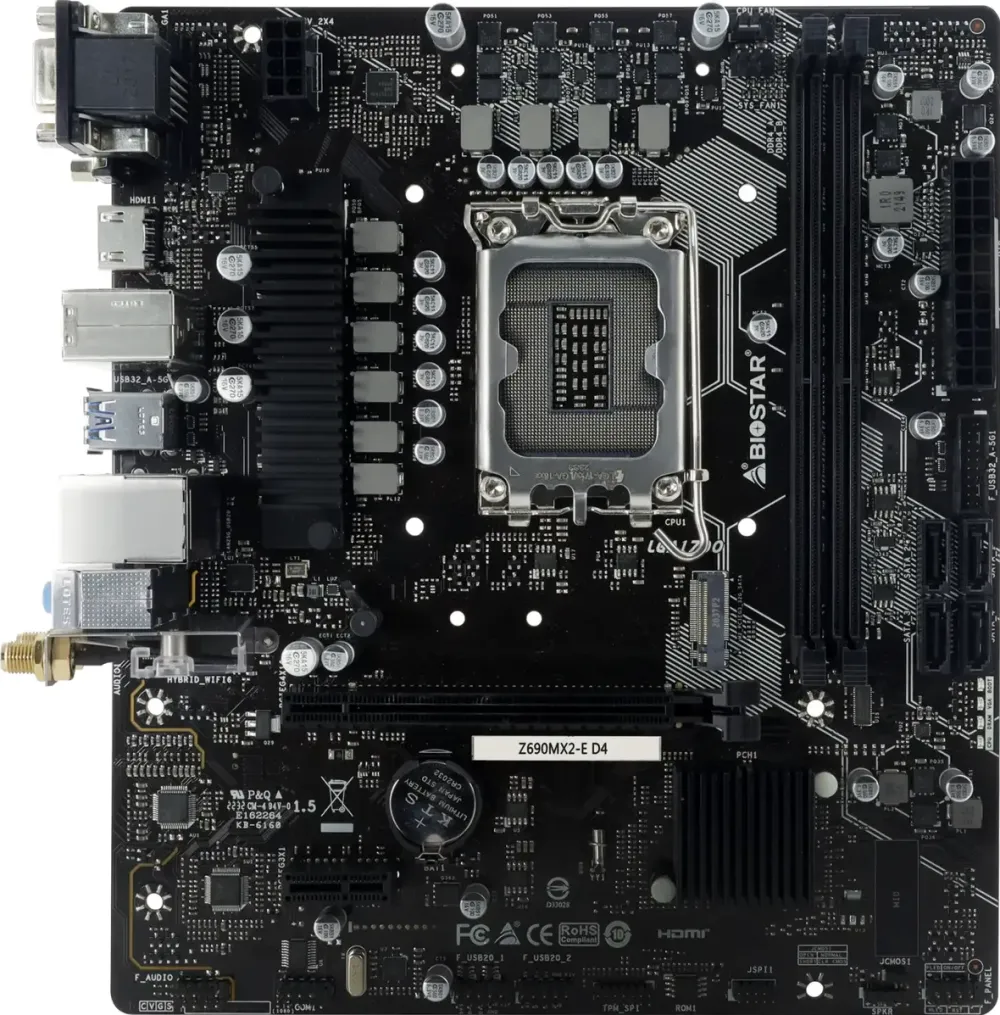 Placa de Baza Biostar Z690MX2-E D4 (Z690,S1700,mATX,DDR4)