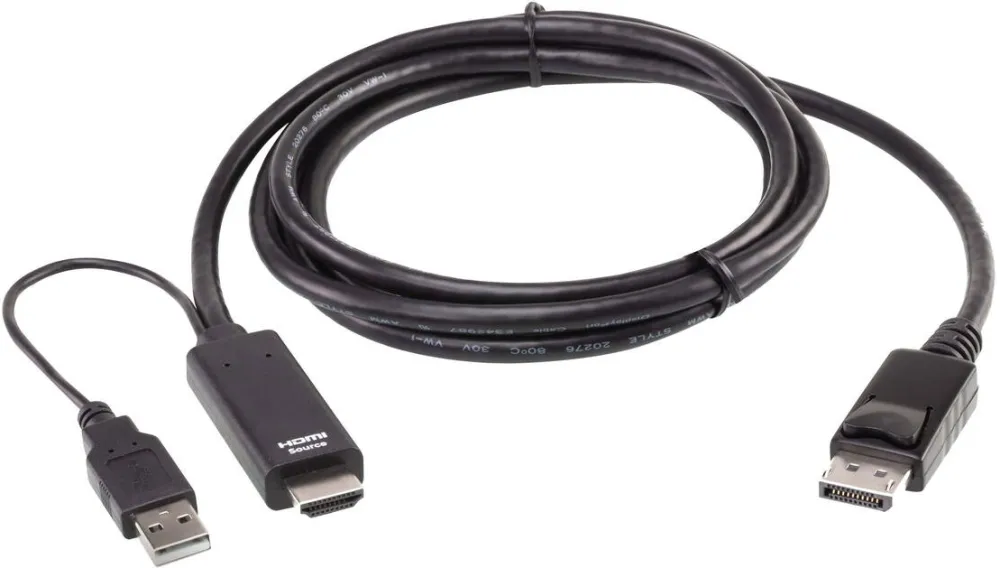 Switch KVM ATEN Aten 2L-7D02HDP True 4K 1.8M HDMI to DisplayPort Cable