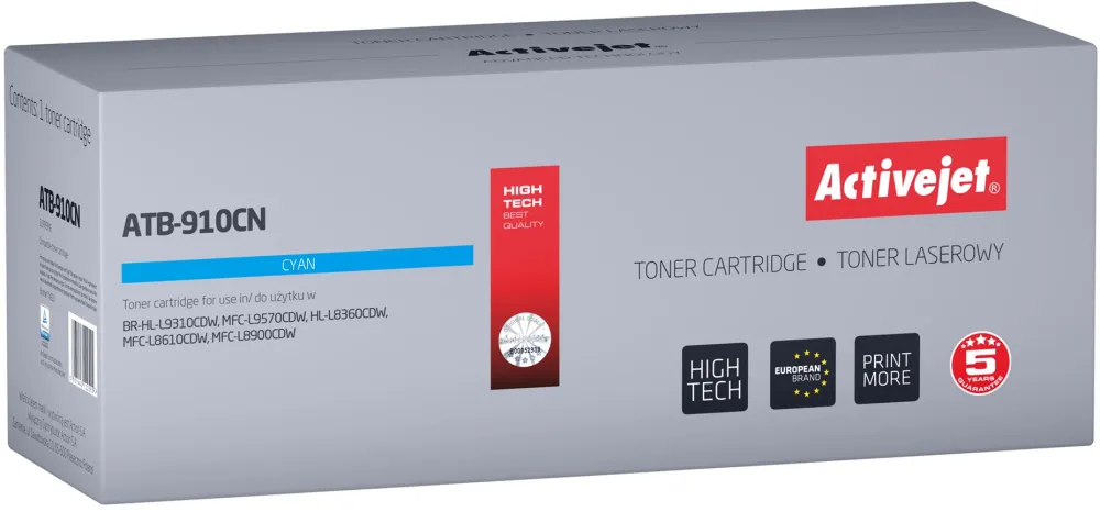 Toner imprimanta ACTIVEJET ATB-910CN Toner (replacement Brother TN-910C; Supreme; 9000 pages; cyan)