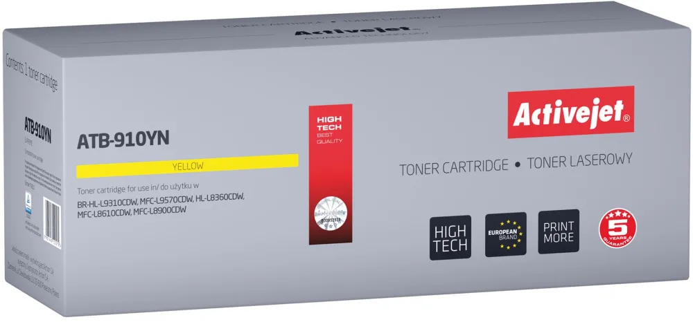 Toner imprimanta ACTIVEJET ATB-910YN Toner (replacement Brother TN-910Y; Supreme; 9000 pages; yellow)