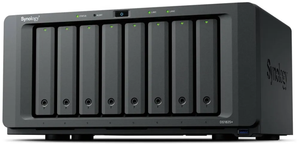 Network Attached Storage Synology Synology DiskStation DS1825+ NAS/storage server Ryzen Embedded V1500B 8 GB DDR4 0 TB Black