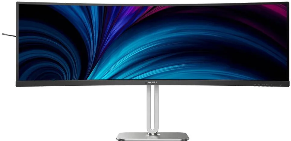 Monitor Philips Monitor LCD VA LED Philips 48.8" 49B2U5900C/00, Dual QHD 5120 x 1440, HDMI, DisplayPort, Ecran curbat Negru/Argintiu