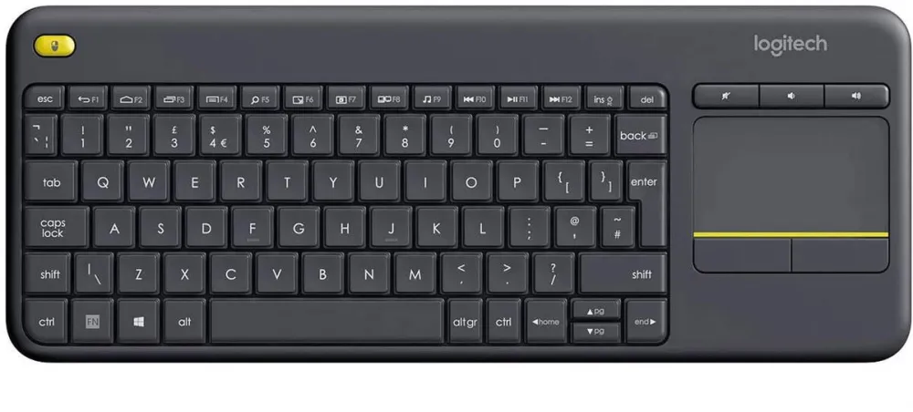 Tastatura LOGITECH Tastatura Wireless Logitech K400 Plus, Touchpad, USB, Layout DE, Black