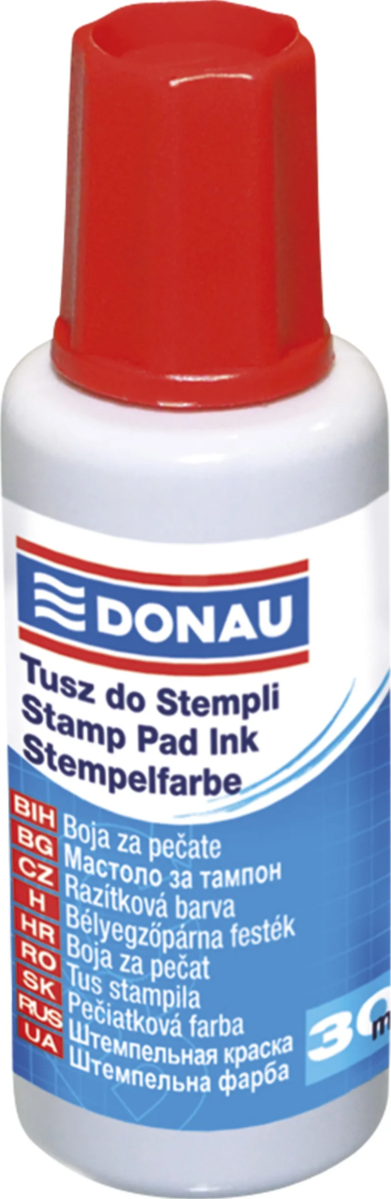 DONAU Tus stampile, 30ml, DONAU - rosu