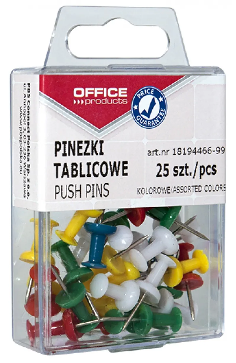 Office Products Pioneze panou pluta, 25 buc/cutie, Office Products