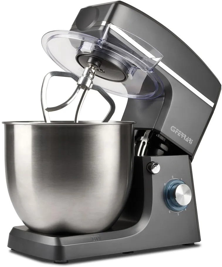 G3Ferrari Mixer cu bol din otel inoxidabil Pastaio cu performante profesionale 6 viteze + functie Pulse, vas 10l, putere 2200W max, Inox/Gri