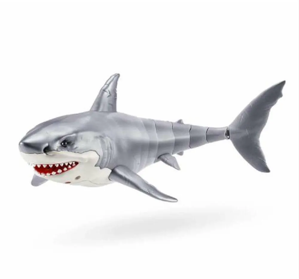 ZURU Figurina Zuru Shark Attack Robo Alive, multicolor, 40cm, pentru copii 3+ ani, gri